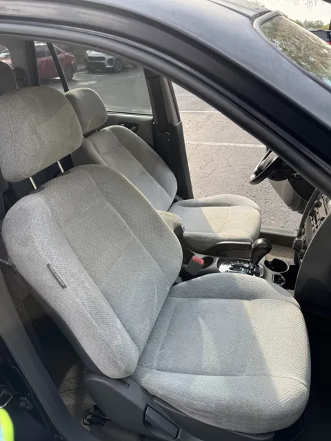 Light-colored front seat after cleaning