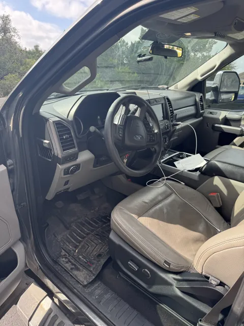 Pickup interior before cleaning